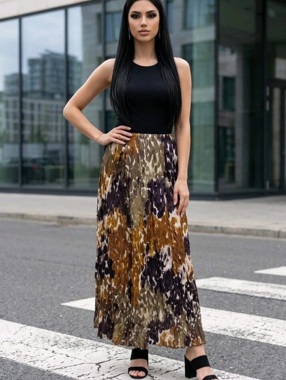NWT Soft Surroundings Gauze Maxi Skirt Sz M